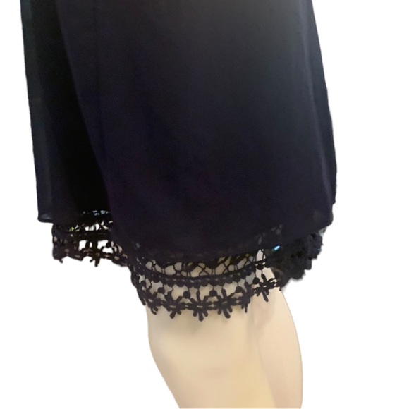 I.N. San Francisco Navy Sleeveless Chiffon Shift Dress - Picture 8 of 9